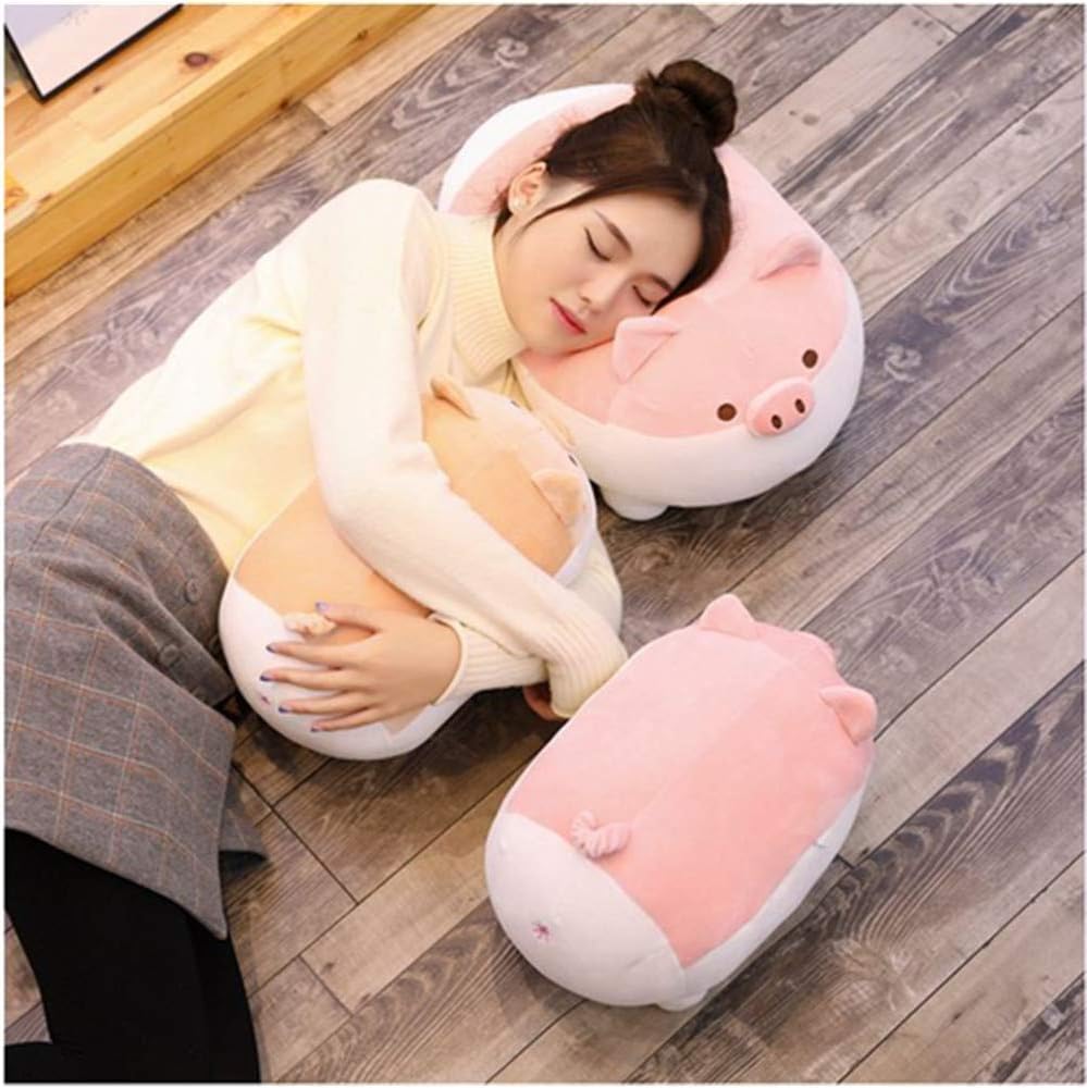 OUKEYI Cuddly Plush Pink Soft Toy Pig Pillow Gifts for Kids/Couples Big Hugging Plush Pillow - Image 4