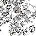 TKOnline 200Pcs Wholesale Bulk Smooth Tibetan Silver Pewter Charms Mixed Pendants DIY for Necklace Bracelet Jewelry Making and Crafting Pendants for Jewelry Making,Bulk Charms for Jewelry Making