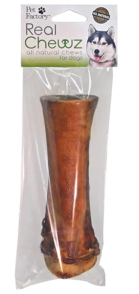 PET FACTORY REAL CHEWZ 7″ CENTER BONE DOG CHEW TREAT, 100% ALL-NATURAL – 1 COUNT/1 PACK