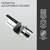 H&S Adjustable Chrome Shower Holder Bracket 18-25mm Bar Replacement Universal view 4