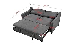 ERYE 3 in 1 Upholstered Futon Sofa Loveseat