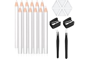 Maitys 22 Pieces Wax Pencil for Rhinestones Wax Picker Pencil Set for Rhinestones Nail Art Gem Dotting Crystal Pick up Tools with Pick up Tweezers Sharpener and Triangular Plate