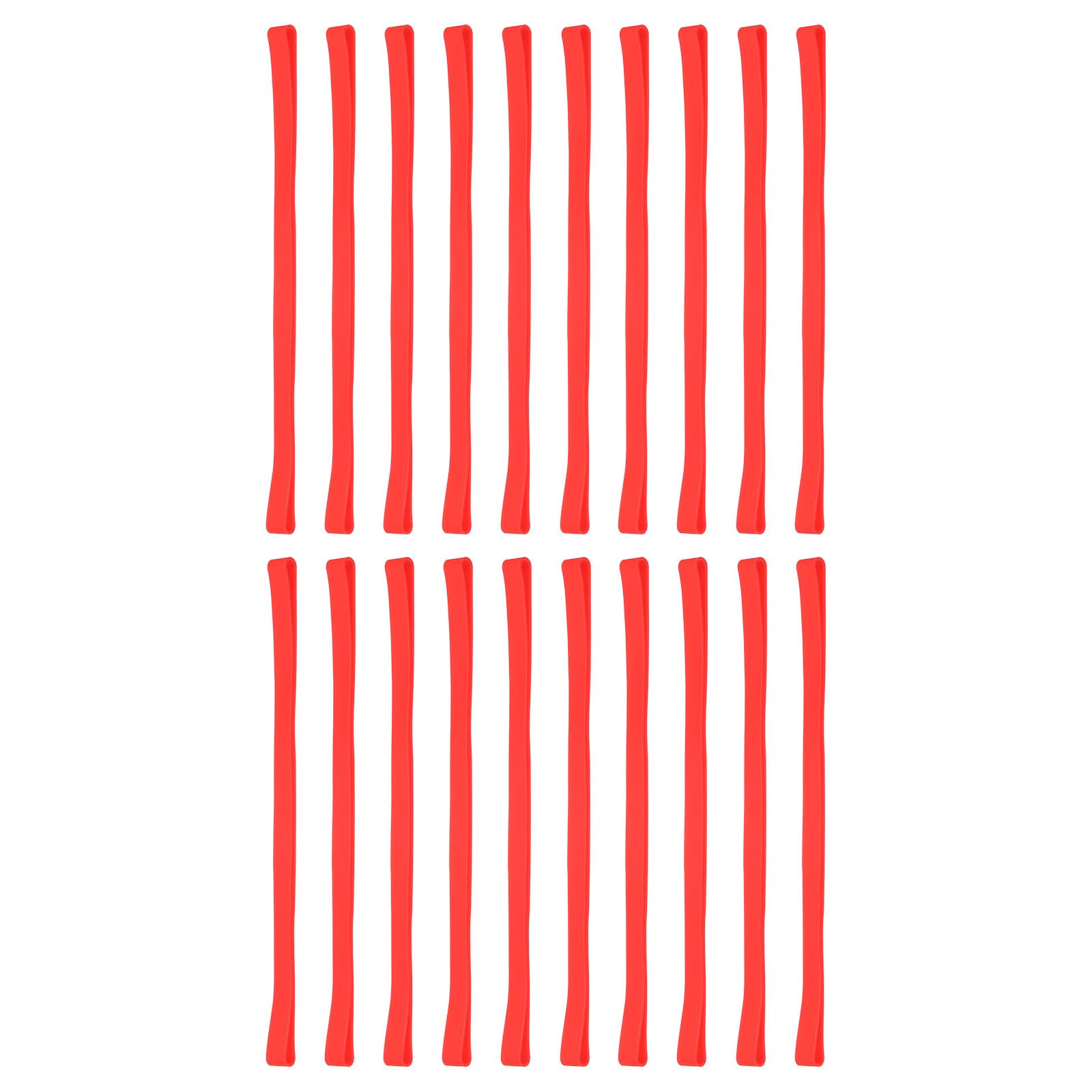 PATIKIL 8" Large Elastic Rubber Bands, 20 Pcs Big Silicone Rubber Bands Strap for Wrapping Notebook Office Supply Can File Folders Box, Red