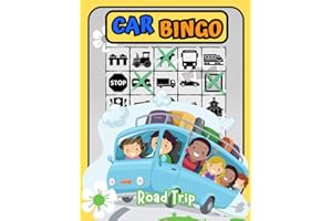Car Bingo: road trip activities for kids - road trip games - travel games for kids ages 4-12 - travel bingo