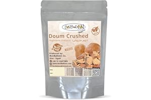 BonBalloon Dried Premium Doum Crushed Fractured Herbal Loose Organic ( 1 Pack = 8.82 oz / 250 gm ) Natural Rich Caffeine Free Doom Dom Hyphaene Thebaica Palm Grounded Hot Tea Fruit دوم مجروش