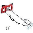 BriSunshine Electric Handheld Cement Mixer, 2100W Portable Concrete Mixer Drill, Mortar Mud Mixer for Mixing Motar Grout Pain