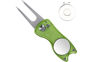 Eshan Golf Divot Tool with Ball Marker Magnetic Hat Clip Golf Court Accessories Gifts for Men Women Golfer