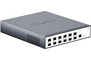 XikeStor 12 Port 10G L3 Managed Switch, 10Gb Network Switch with 12×SFP+ Ports, Supported DHCP/OSPF/BGP/RIP/VLAN/ACL/LACP/IGM