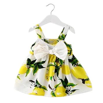 lemon yellow dress for baby girl