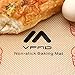 VFAD ] Baking Mat Set, FDA Non Stick Silicone Reusable Baking Mats with Measurements for Toaster Oven 2 Pcs Half Sheet & 1 Pc Small Toaster Oven Size Pastry Mats