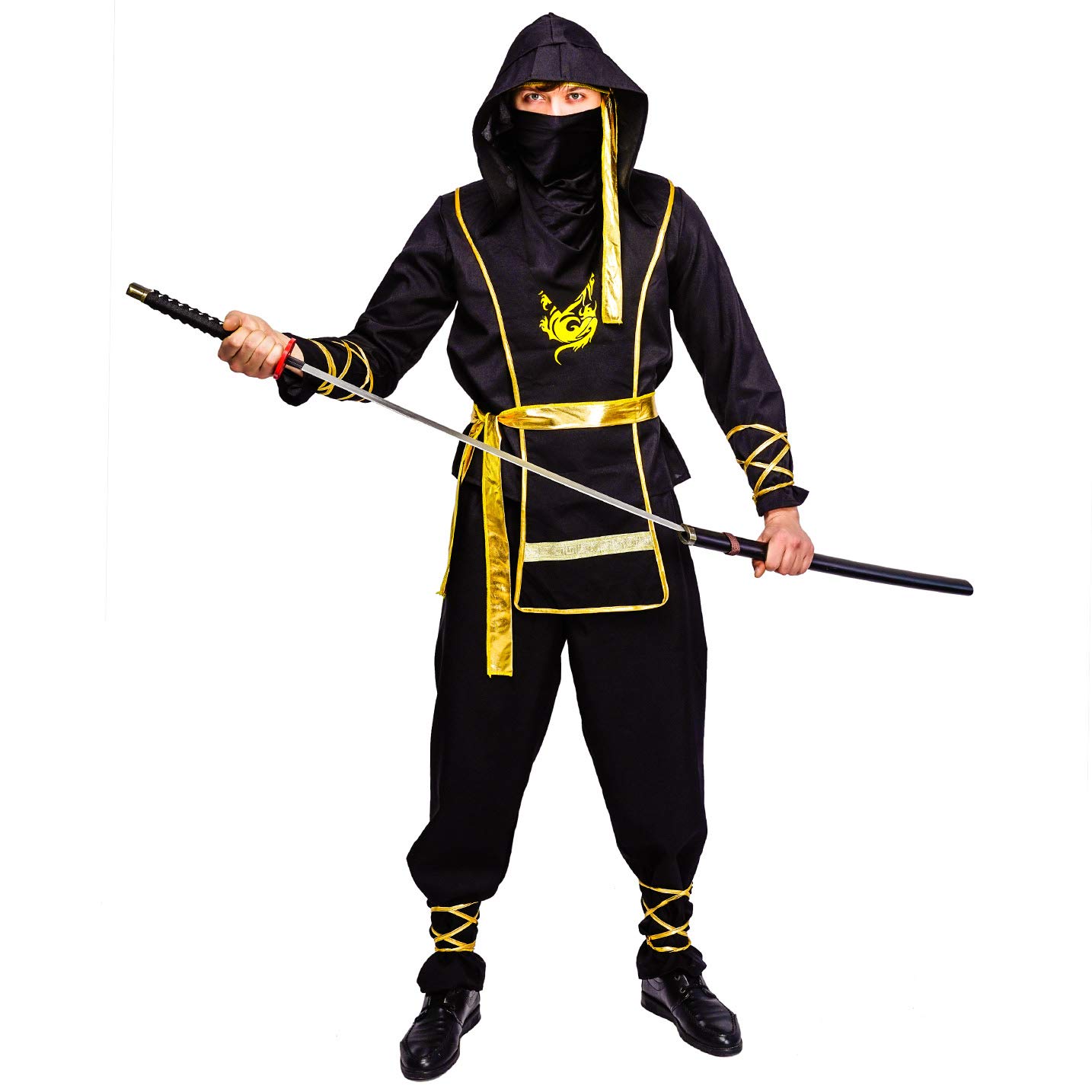 SEA HARE Adult Men's Black Ninja Costume (One Size)