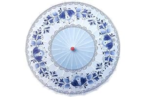 Bestage 33" Handmade Oiled Parasol Bamboo Silk Umbrella Chinese Japanese Art Classical Dance Umbrella Plum Blossom for Wedding Parties Photography Costumes Cosplay Decoration and Other Events