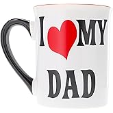 Cottage Creek I Love My Dad Mug, 16 oz Gift Boxed Ceramic Father Coffee Cup, Coffee Mugs for Daddy, Gifts from Kids for Father' Day, Dad Gifts for Men