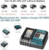 Powarobor Fast Charger for Makita 14.4V-18V Li-ion BL1815 BL1830 BL1840 BL1850 view 3