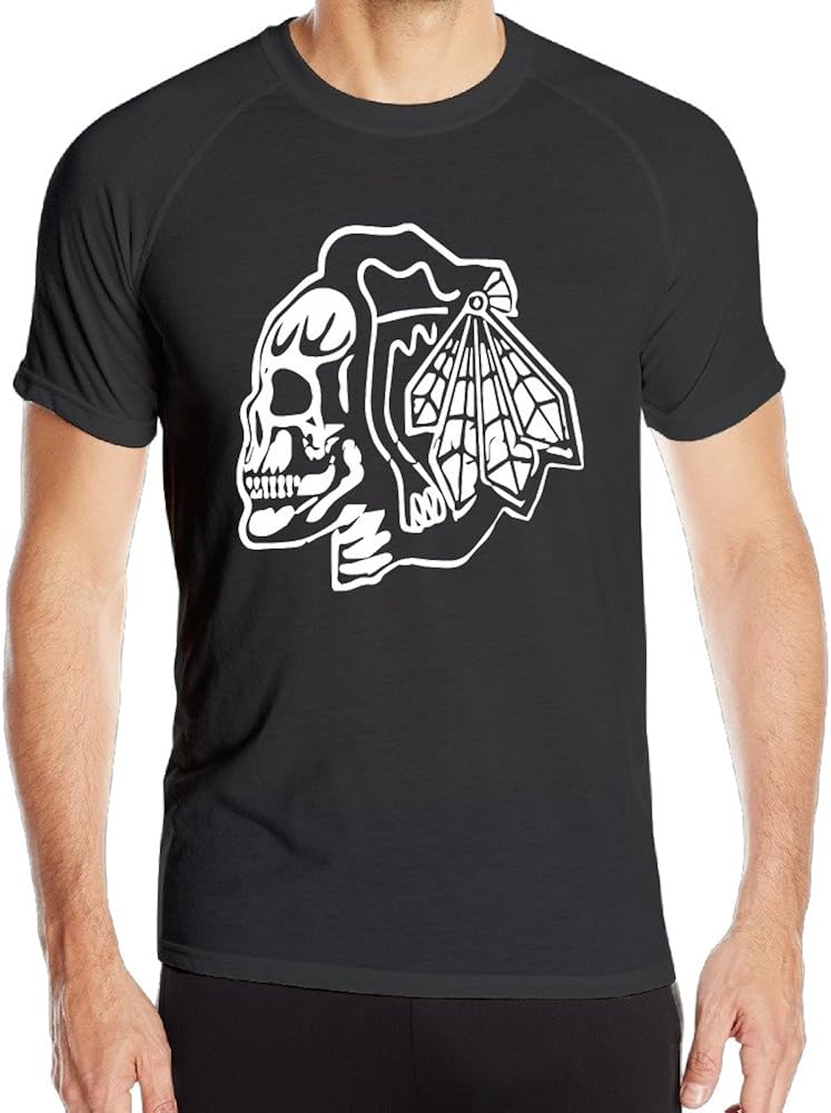 Duola Men's Patrick Kanes Short Sleeve Sports Vintage T-shirt Black