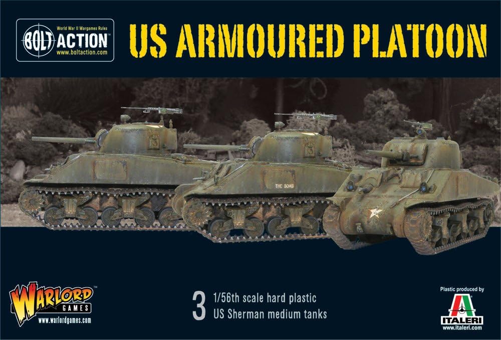 Pack Of 3 Us Armoured Platoon Shermans Miniatures