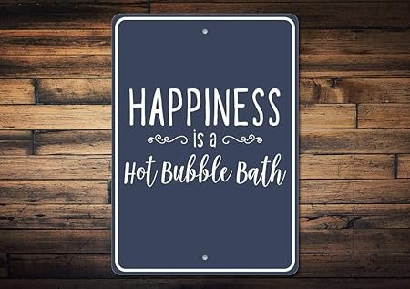Amazon Com Rfy9u7 Bubble Bath Sign Bubble Bath Decor Happiness