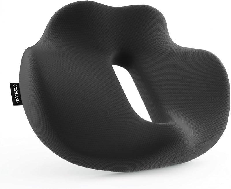 Cuscino Ergonomico per Sedia Ufficio, 40 x 38 x 10 cm, Nero — foto 1 di 8