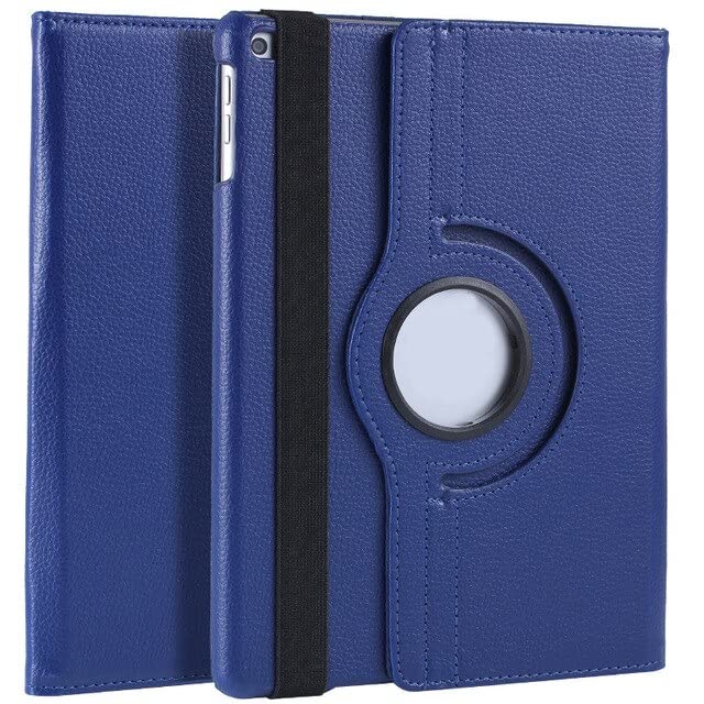 (DV) iPad 9.7inch 360° Rotating Case Cover For Apple iPad 9.7" Air1/ Air 2 & 5th Gen 2017-6th Gen 2018 Smart PU Leather Cover Auto Wake/Sleep (Blue)