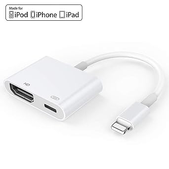 Certificación Apple MFi] Lightning a HDMI, 1080P Lightning Audio ...