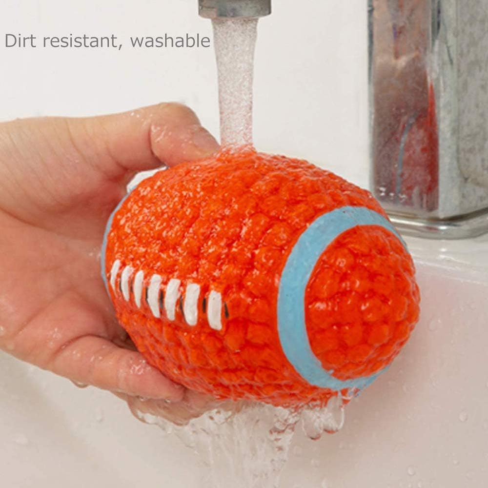 LYINBO Rubber Ball for Dog Pet Squeaky Toys, Dog Rugby Ball - Image 5