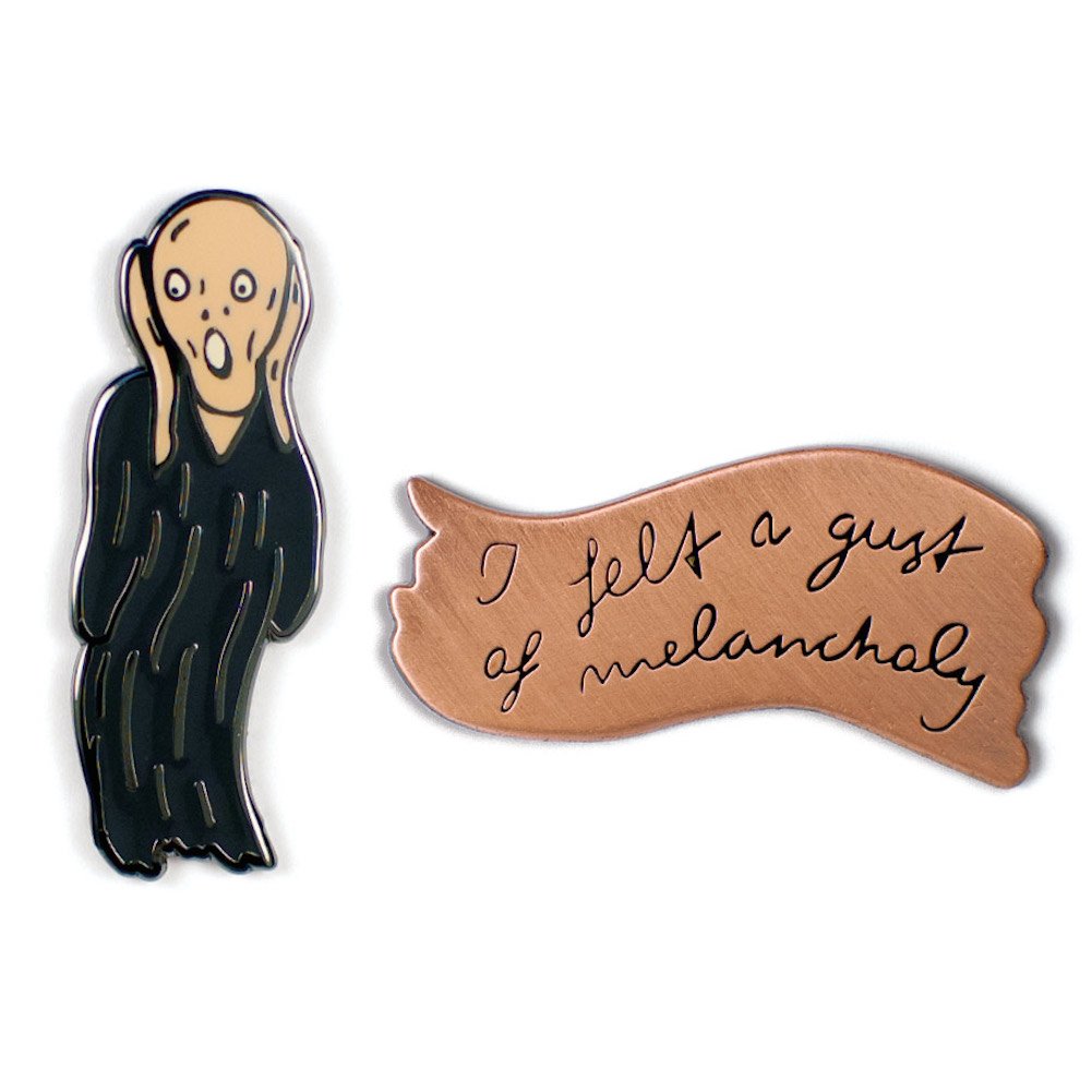 Scream and Melancholy Enamel Pin Set – Strong Rubber...
