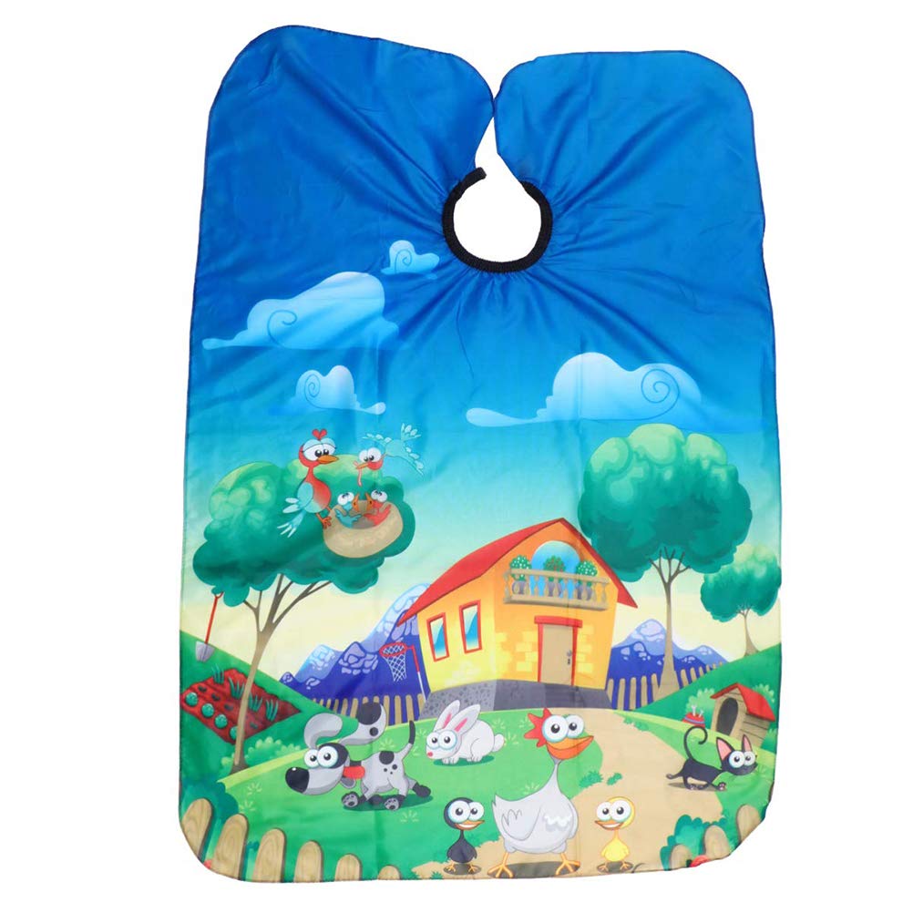 Tianbi Kids Hair Cutting Cape,Hairdresser Cutting Cape Hairdresser Waterproof Salon Hair Styling Apron,Kids Boys Girls Animal Pattern Styling Shampoo Salon Cape