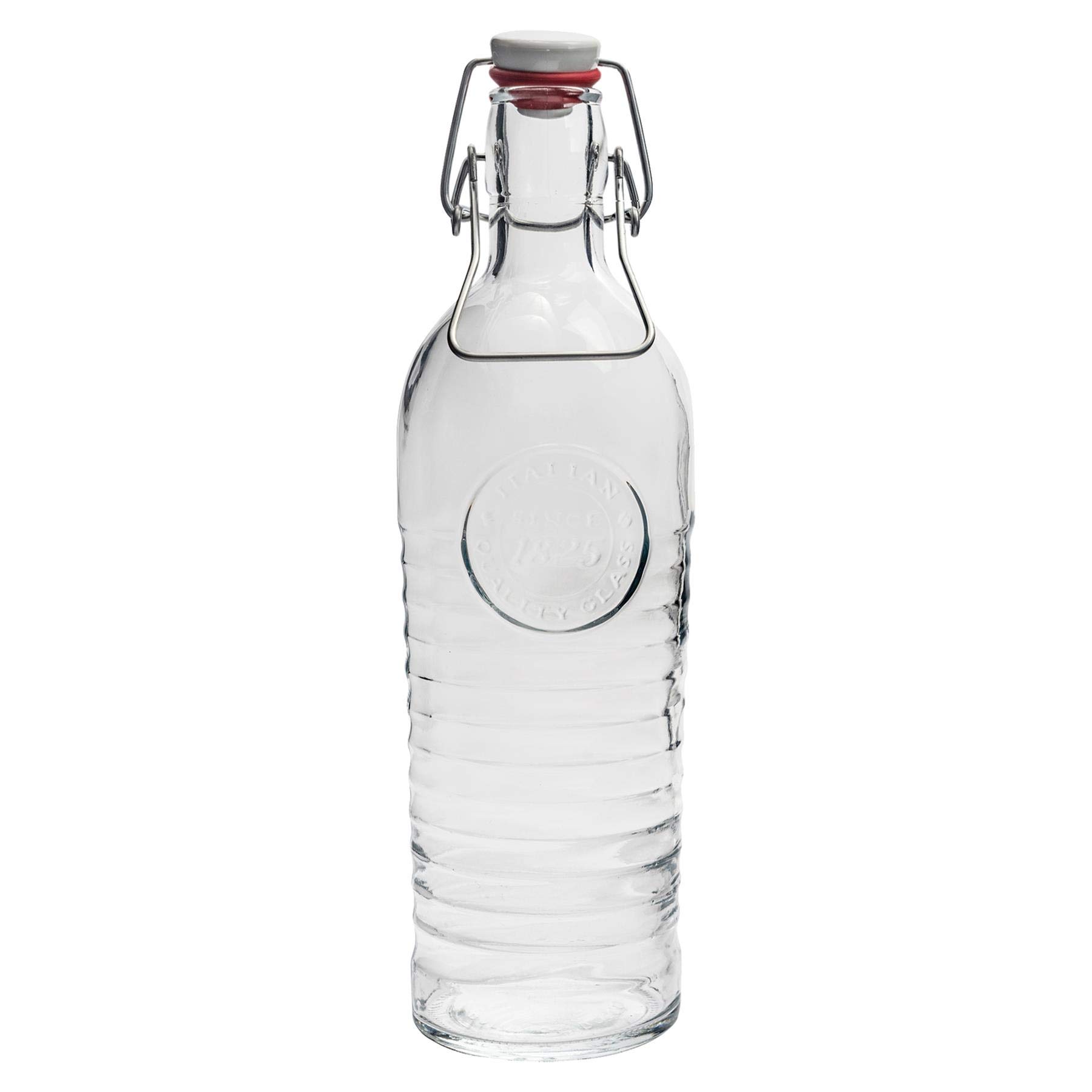 Photo 1 of Bormioli Rocco Officina 1825 flip Vintage Top Bouteille en verre - 1000 ml (33,75 oz)