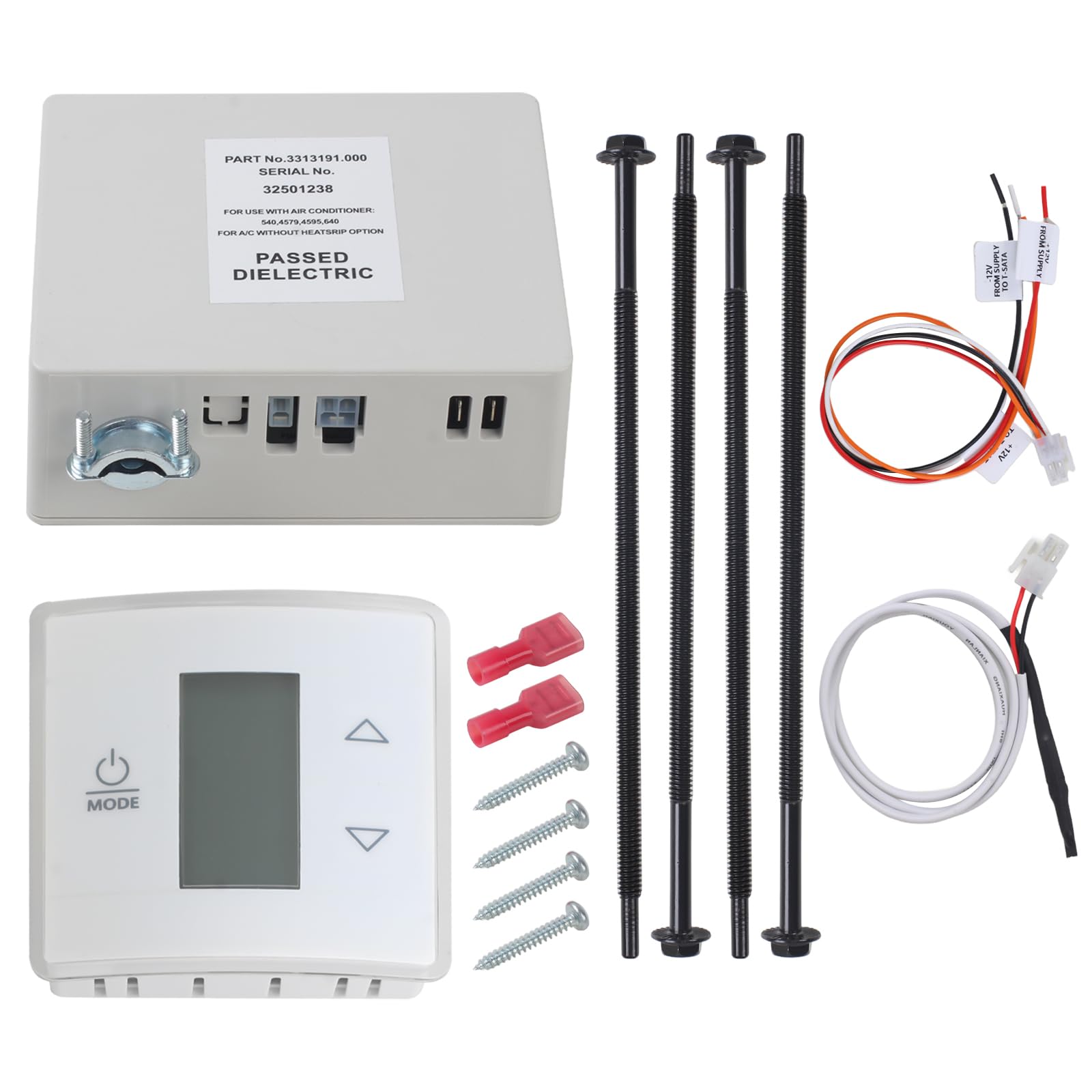 Photo 1 of 3316230.700 RV Wall Thermostat with Relay Box Heating/Cool for Dometic for RV/Camper Conditioners 3316230.000 with White Ct Wall Thermostat