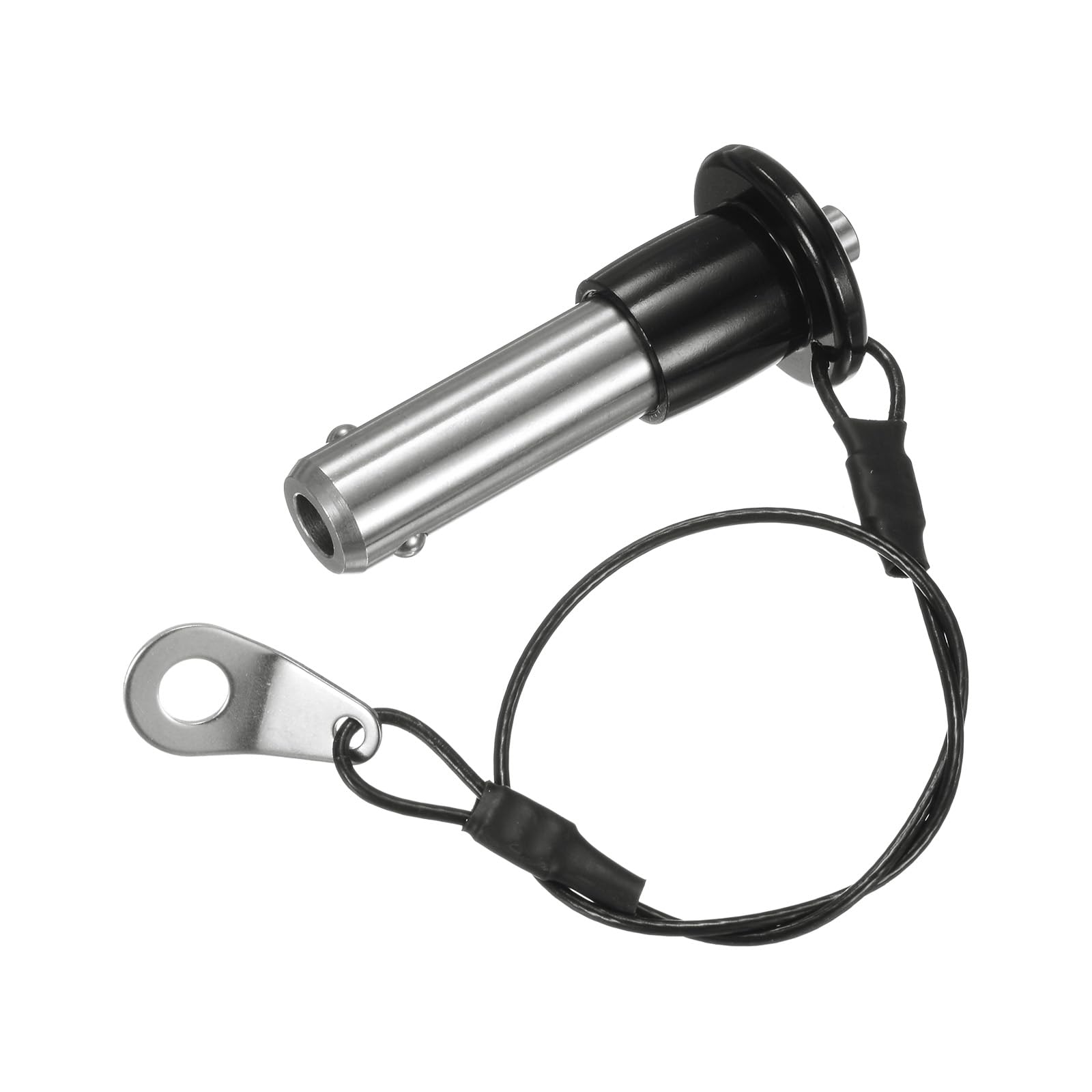 M METERXITY Push-Button Ball Locking Pin, 15/32" [12mm] Dia., 31/32 [25mm] Usage Length Quick Release Lock Pins W Lanyard Cable for Speaker/Aviation/Gym/Machine [304 Stainless Steel]