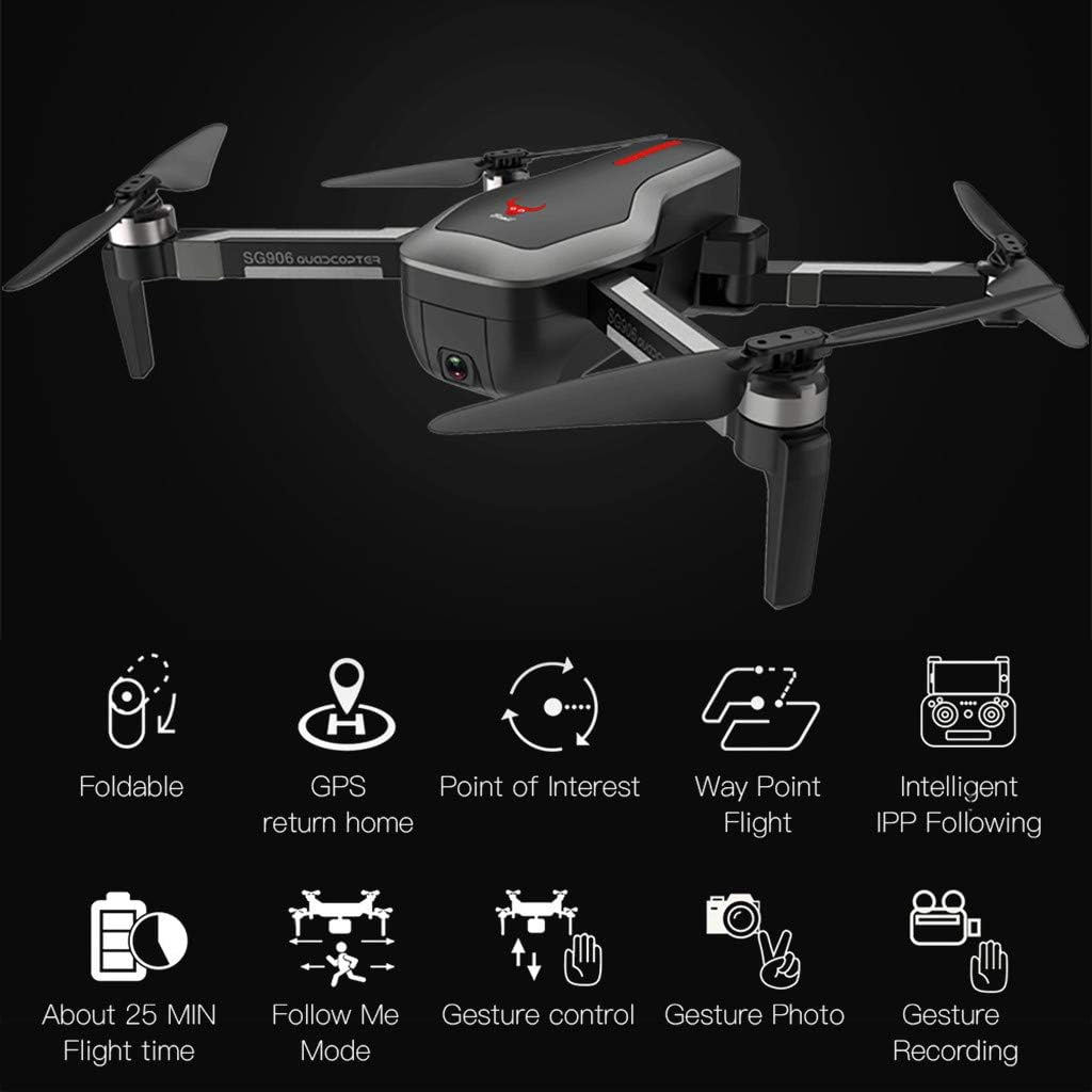 review Miklan ZLRC Beast SG906 GPS 5G WiFi FPV 4K Ultra HD Camera Brushless Foldable RC Drone Quadcopter ,11.2x9.8x4in