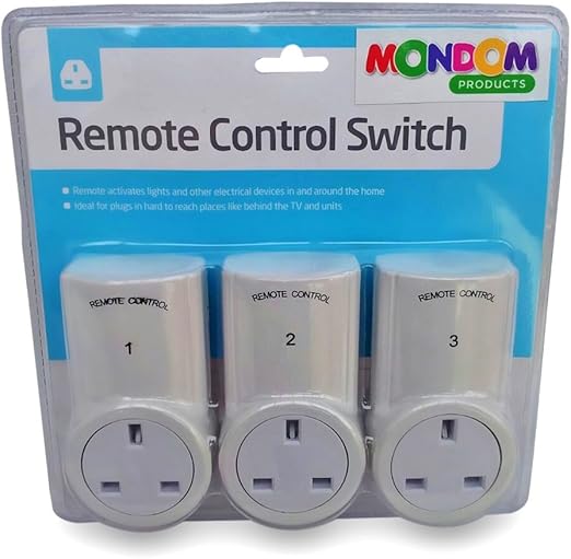 Wireless Remote Control Power Mains Sockets 3 Pack Amazon.co.uk DIY