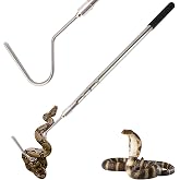 Smarkey Snake Hook Grabber Catcher Tool Extensible Tongs Stick 42In | for Rattlesnake, Copperhead Snake, Ball Python, Rattle, Cobra, Corn, Rosy Boas Catching - Stainless Steel Heavy Duty