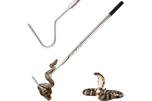 Smarkey Snake Hook, Snake Grabber Tool Heavy Duty with 42 Inch Extensible Stainless Steel, Snake Tongs Stick for Rattlesnake, Copperhead Snake, Ball Python, Rattle, Cobra, Corn, Rosy Boas