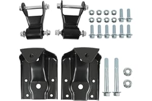 LABLT Rear Leaf Spring Hanger Bracket Shackle Kit Replacement for GMC Sierra 1500 Chevy Silverado 1500 1999-2013 12474021