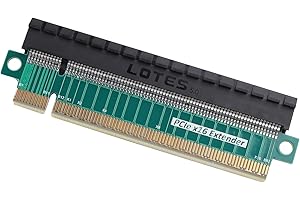 ELFJMZP PCIe 5.0 X16 Extender Riser Card - Ultra Slim 3cm Height, 10cm Length, 4-Layer Gold-Plated PCB, Reinforced Black Slot