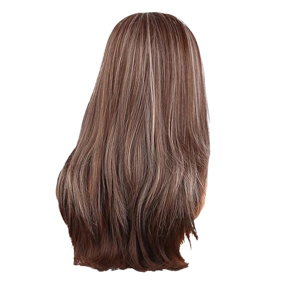 Women Charming Layered Long Straight Hair Wigs Heat Resistant