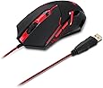 Redragon M601 Gaming Mouse wired with red led, 3200 DPI 6 Buttons Ergonomic CENTROPHORUS Gaming Mouse for PC