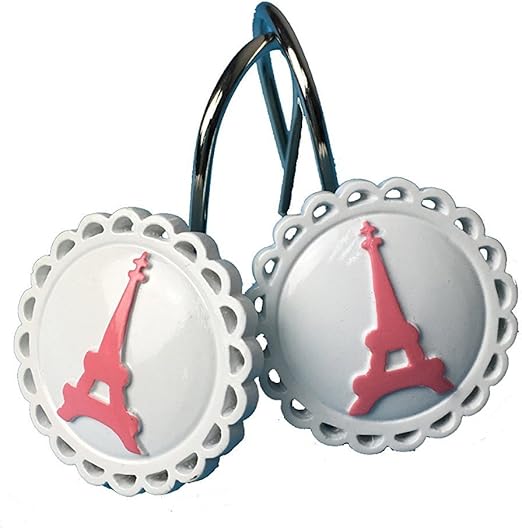 Amazon Com Tgback Paris Eiffel Tower Resin Shower Curtain Hooks