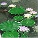 TINKSKY 18CM Floating Pool Decoration Water Decorative Aquarium Fish Pond Scenery Lotus Leaf,Pack of 10 (Green)