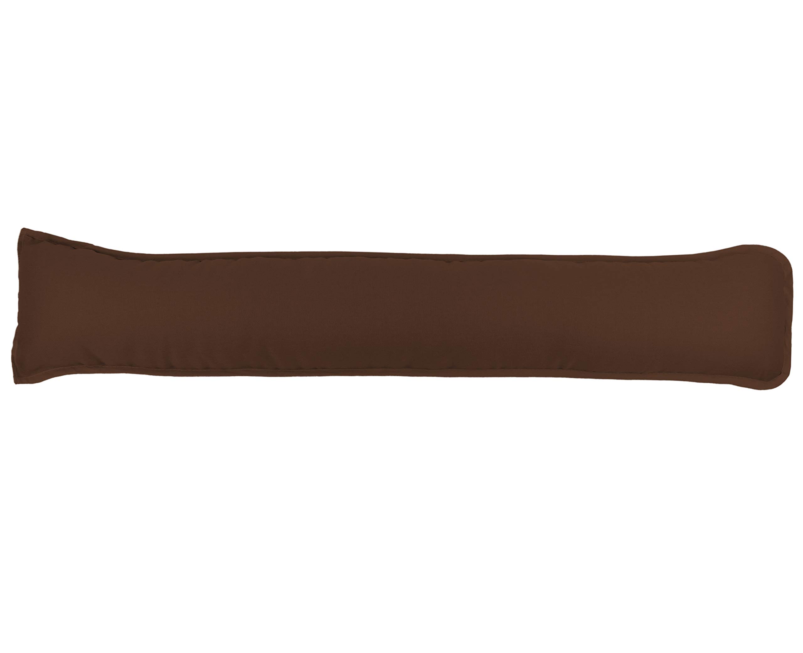 mFabrics Pack of 1 Hollowfibre Filled Draught Excluder Draft Insulator for Door Bottom Size: 90x18cm (Chocolate)