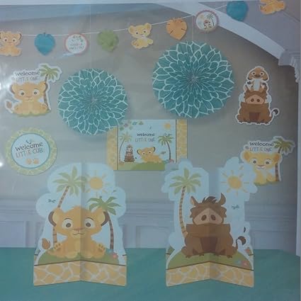 Amazon Com Lion King Baby Shower Room Decorating Kit Party
