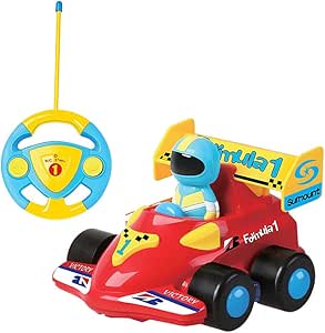 DeeXop Coche de Dibujos Animados, Mando a Distancia Racing Action