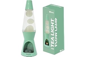 Fisura - Magma Lamp with Candle. Electricity-Free. Colorfull Design. Eco-Friendly Motion Lamp. Original Gift. Measurements: 11.42 inches x 3.35 inches (Candle not Included). (Candle, Mint)