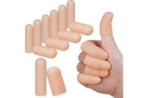 EDNYZAKRN 20PCS Gel Finger Cots Thumb Protector, Silicone Finger Sleeves Cover for Finger Tips, Finger Guard Nail Protector for Trigger Finger Finger Cracking Finger Arthritis Eczema
