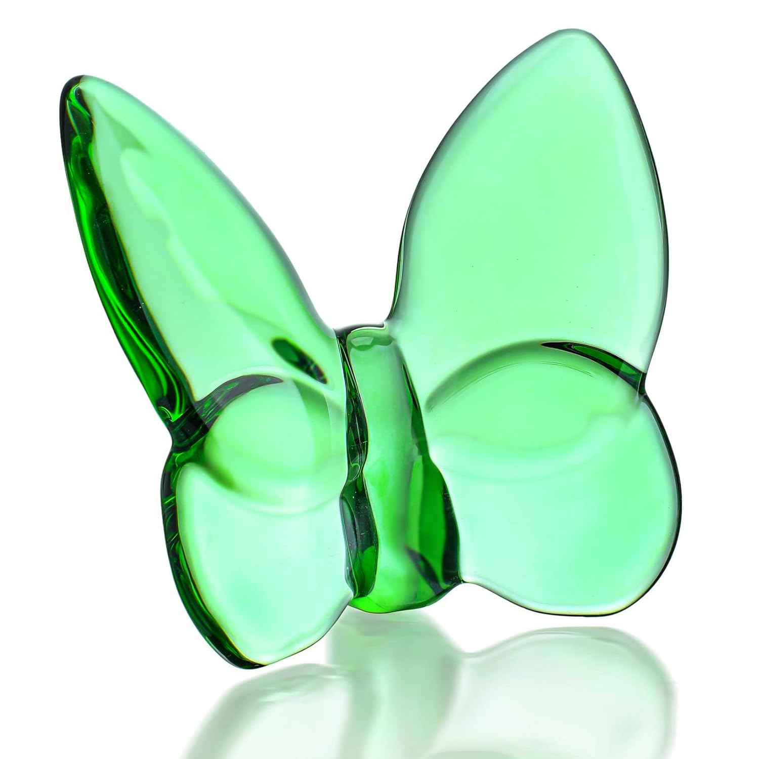 kanpura 3" Crystal Butterfly Figurine,Green Glass Butterfly Statue,Crystal Animal Collectible Figurine for Christmas Home Decor