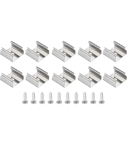 PATIKIL Neon Rope Light Mounting Brackets, 70 Pcs Neon LED Lights Stainless Steel Install Fixing Clips Accessories For 7.6mm Silicone Neon Sign Flex Strip Lighting - View #2