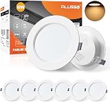 ALUSSO 6W Ultra Slim LED Downlights 3000K IP44 Recessed Ceiling Lights 6 Pack