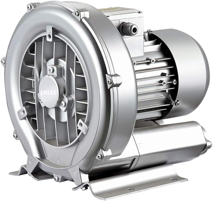 LNLEE Fish Pond Ring Blower for Aquirum, Regenerative Air Pump, Vortex Gas Pump, Side Channel Blower, Sewage Aeration (LN550S-220V60Hz)