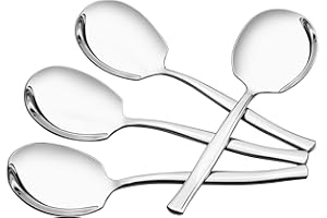 Udotry Large Buffet Serving Spoons, Stainless Steel Serving Spoons, 8 Pieces